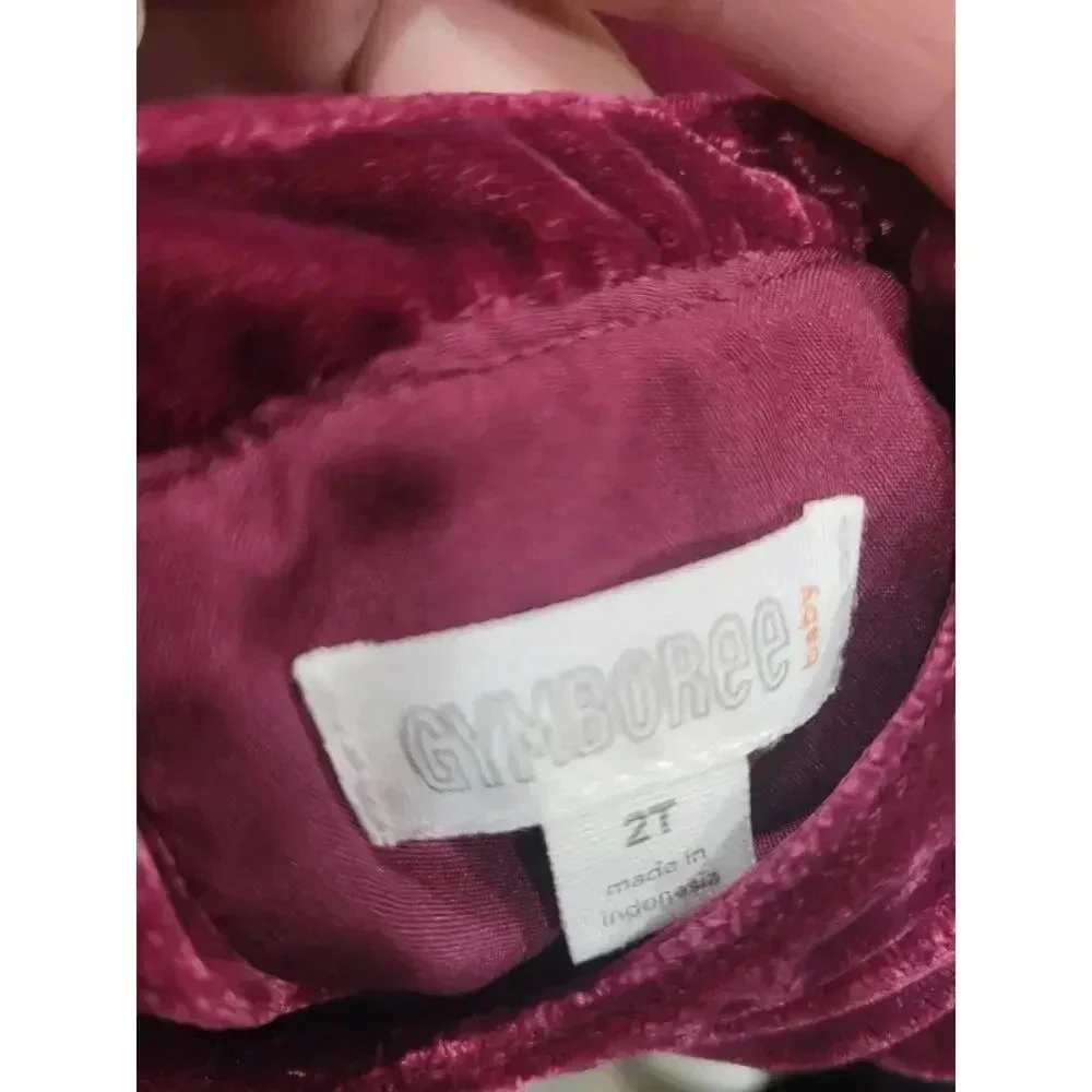 Gymboree Toddler Girls Dress Velour Long sleeve‎ HOLIDAY size 2t #r